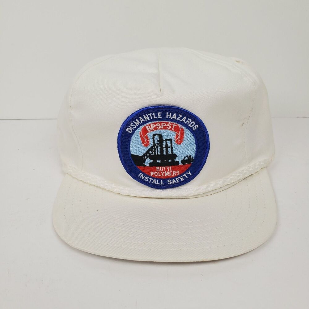 Vintage Exxon ? Oil & Gas Hat Rope Snapback Made in USA